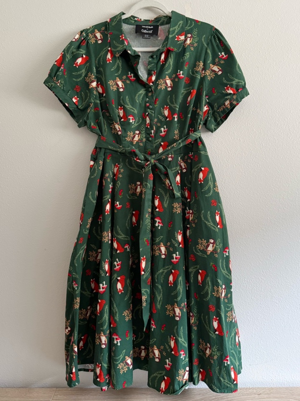 ModCloth x COLLECTIF Wonders of The Whimsical Woods Dress Sz 20 novelty